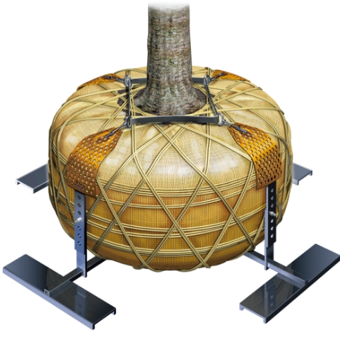 横打ち式　根鉢ホールド型地下支柱